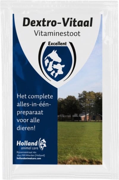 Excellent Dextro vitaal - Vitaminestoot - 10 Gram - aanvullend dierenvoer - Dextrose poeder - 1 Sachet