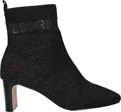 La Strada Enkellaars Zwart Zilver Knitted - Damesschoenen - Maat - 36