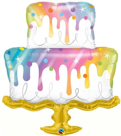 Wefiesta - Folieballon Rainbow Drip Cake LARGE