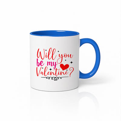 Will You Be My Valentine 330ml Koffiemok – Romantische Liefdesvraag Mok – Perfect Valentijnsdag Cadeau voor Hem & Haar
