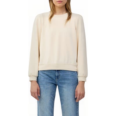 s.Oliver Sweatshirts Offwhite Maat: 46 | Longsleeves Outlet | Dames | Beige