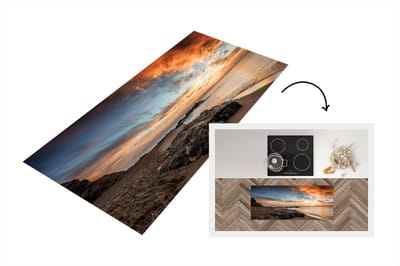 Keukenloper - Loper keuken - Zee - Lucht - Strand - 120x50 cm - Keukenloper vinyl