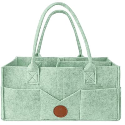 Luierorganizer voor baby's - Draagbare vilten luiertas - Babyopbergmand met vakken - Babyshower cadeau