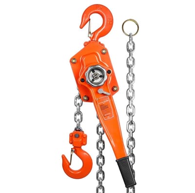 Rateltakel - Hefboomtakel/Kettingtakel - Hefvermogen 3 ton - Hefhoogte 5,8 m - Kettingmaat 6 x 18 mm - Dubbele Palrem - Staal - Trekkracht 320 N