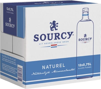 Sourcy Blauw Naturel Mineraalwater Doos 12 flessen 75cl