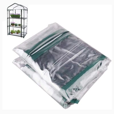 2/3/4/5 lagen kunststof PVC kas cover, transparante waterdichte kas plantenhoes kas tent met rits winkelcentrum plantenhuis/kweken huis cover voor tuin en buiten (3 lagen)