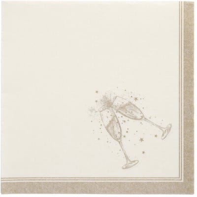 50 Servetten ROYAL Collection 1/4 vouw 40 cm x 40 cm goud Festivities