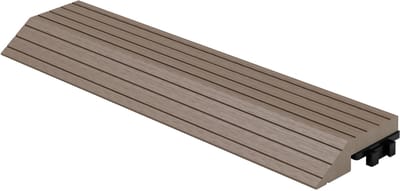 WPC kantstrook 30x2x7,5 cm voor WPC vloertegel recht donkerbruin ML design