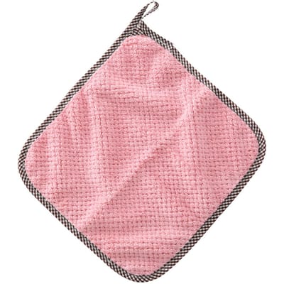 Torchon de cuisine en polaire corail super absorbant polyvalent avec boucle de suspension pour la cuisine