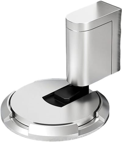 Deurstopper - Deurvanger Deurrem - Winden Buiten - Geen Schroeven Nodig - 15 x 15 x 2 cm - Zilver