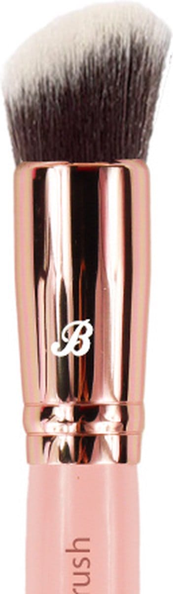 Boozyshop ® Blending Brush Pink & Rose Gold - Blush Brush - Contour Kwast - Angled Poederkwast - Make-up Kwasten - Hoge Kwaliteit