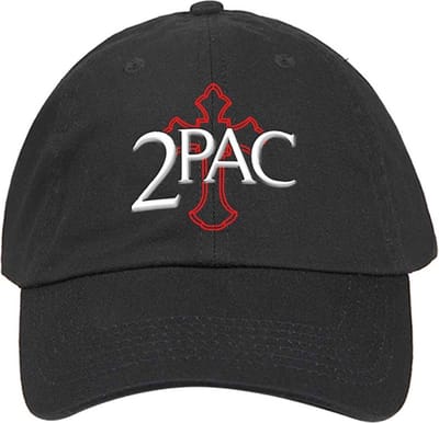 Tupac - Cross Logo Baseball pet - Zwart