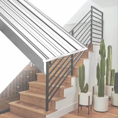 Metalen Trapprofiel - Trapneus Randafwerking - Veilige Trappen - Antislip Groeven - 120cm - Zilver