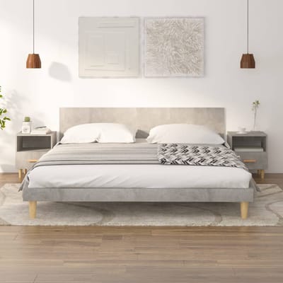 vidaXL - Nachtkastjes - 2 - st - 40x35x47 - cm - betongrijs