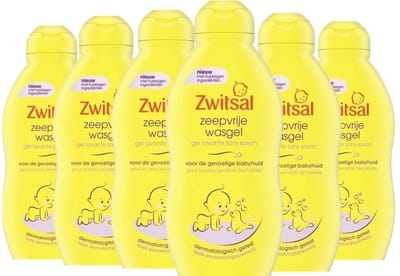 Zwitsal Zeepvrije Wasgel - 6 x 200  ml - Voordeelverpakking