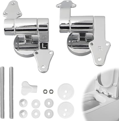 Scharnieren, wc-bril reserveonderdelen softclosemechanisme zinklegering scharnier met schroeven vertraagt wc-deksel-verbindingsstuk voor toiletdeksel universele wc-bril