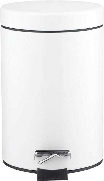 Pedaalemmer - Prullenbak - Afval Scheiden - Zachte Sluiting Deksel - 3 Liter - Wit