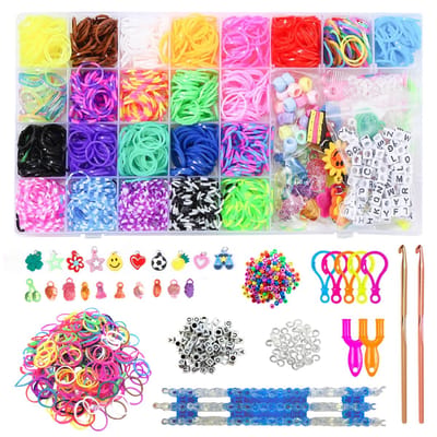 ZoeZo Loombandjes 2470-delig - Starterspakket - Met organiser - Loom elastiekjes - Loomen - Loom pakket - Latexvrij - Knutselset