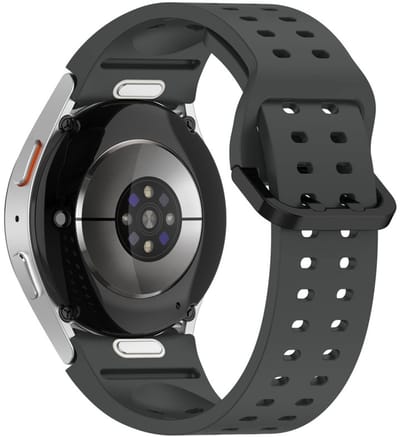 Siliconen bandje - geschikt voor Samsung Galaxy Watch 7 / Watch FE / Watch 6 / Watch 6 Classic / Watch 5 / Watch 5 Pro / Watch 4 / Watch 4 Classic - antraciet