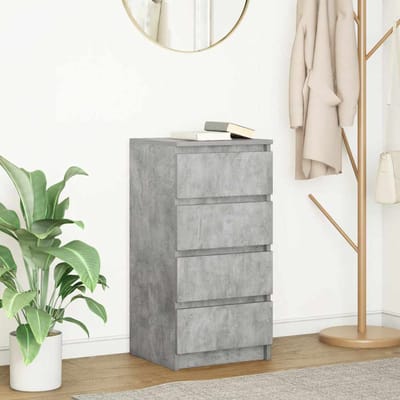 vidaXL - Dressoir - 37,5x35x76 - cm - bewerkt - hout - betongrijs