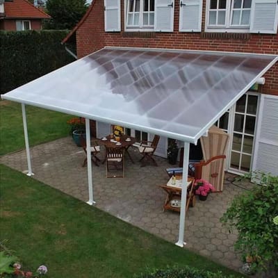 Dakplaat Polycarbonaat - Glasvezelpaneel Broeikasplaat - Serre Overkapping - Schokbestendig UV-bestendig - 0.6x2m - Transparant