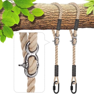 Hangen Riem Set - 2 Stuks, 1,5m Verstelbare Schommeltouw voor Boom en Yogahangen