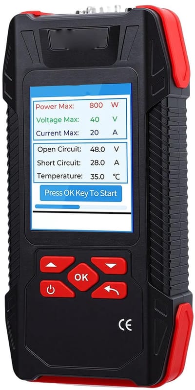PV-tester - Zonne multitester - Paneel testen - Intelligente MPPT - 2000 Watt - Zwart