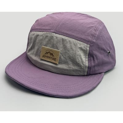 Retro Pet met Contrasterende Kleur, Baseballpet met Letter en Bergtop, Zonneklep voor Mannen en Vrouwen, Sneldrogende Pet met Platte Klep. 52-60cm gray