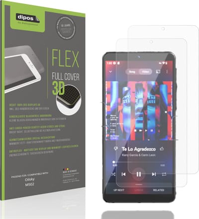 dipos FLEX – 2x Matte Screenprotector geschikt voor Oilsky M502 | Volledige Schermbescherming | Case-Friendly