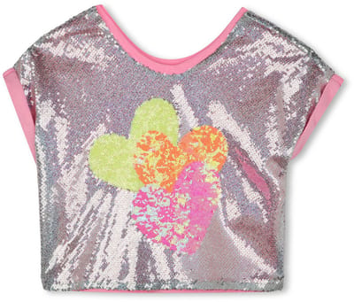 Billieblush U20879 T-shirt Met Korte Mouwen Zilver 3 Years Meisjes
