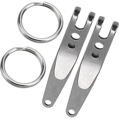 2 stuks buitenriemclip roestvrij staal ophangzakclip sleutelhanger met sleutelhanger gray