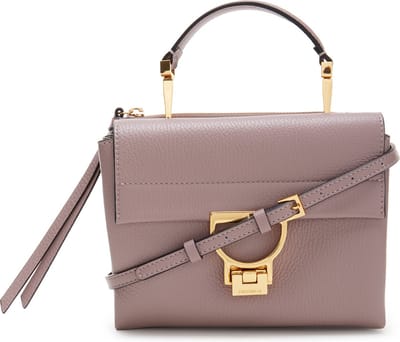 COCCINELLE Leren Schoudertas Avondtas Arlettis Handbag Grainy Leather Anemone Oud roze