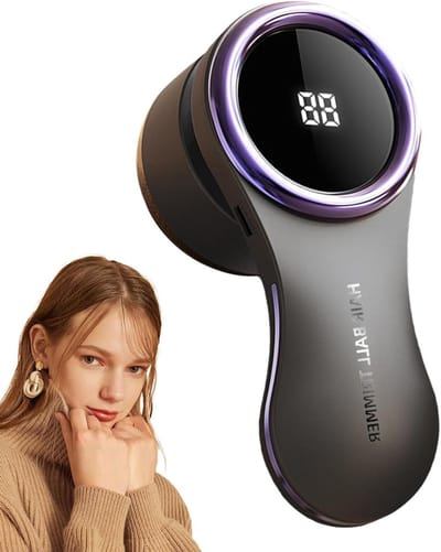 Sweater Defuzzer, Fabric Shaver for Clothes - Rechargeable Lint Trimmer,Digital Display Sweater Lints Remover, Household Clothes Pilling Remover for Fuzz, Ribbon Ball, Pillings