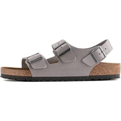 Birkenstock Cuir Confortable Bout Rond Polyvalent Semelle Épaisse Sandales de Plage Sandales Homme Citron 1022480 42 gray