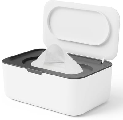 Vochtige doekjes dispenser - Wipe Box Doekjesverdeler - Stofdichte Tissue Box Houder - Vochtig Toiletpapier Houder - Siliconen Afdichting - doos voor nat toiletpapier - voor thuis en op kantoor - Vochtige doekjes opbergdoos - Baby Dispenser - 1 stuk