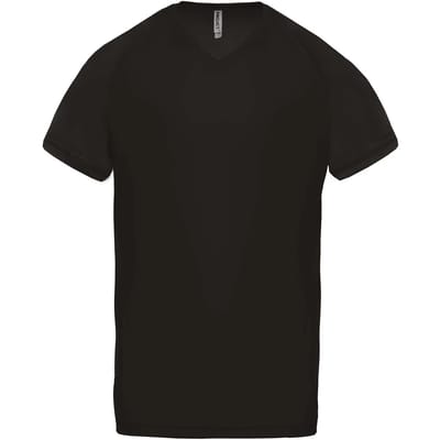PROACT® Heren-sport-t-shirt V-hals PA476 - Black - XS