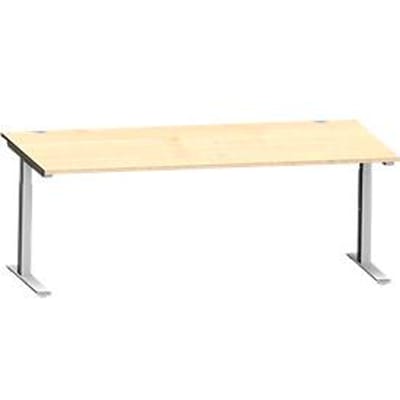 Schäfer Shop Genius bureau MODENA FLEX, C-voet rechthoekige buis, B 2000 x D 1000 mm, ahorn/wit aluminium