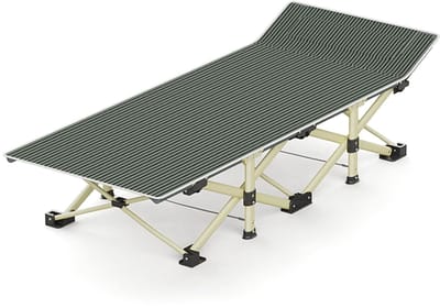 Vouwbaar Kampeerbed - Draagbaar Slaapbed - Buiten Kamperen - Snelle Installatie - 190 x 67 x 30 cm - Donkergroen