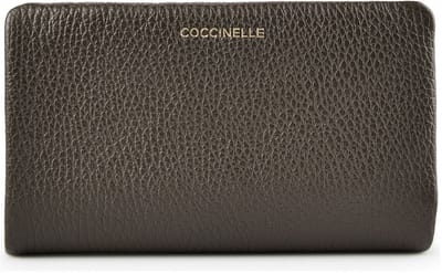 Coccinelle C-Me Softy Portemonnee Leder 16 cm - Dames - Staand formaat - fango