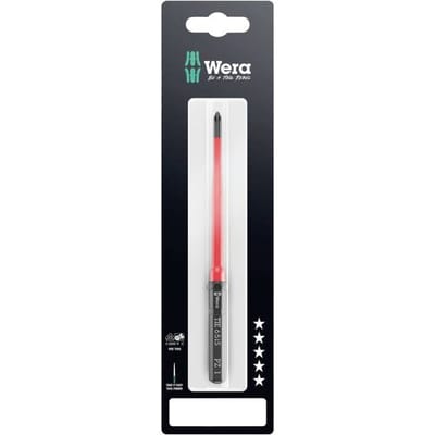 Wera Kraftform Kompakt VDE 65 iS PZ 1 x 157 mm TIE SB Elektronica Pozidriv Verwisselbare kling PZ 1