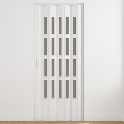 PVC Vouwdeur - Ruimtebespaarder - Ruimte Scheiden - Verstelbare Hoogte - 82x220 cm - Wit