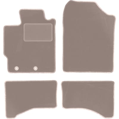 Beige veloursmatten voor: Toyota Yaris III Hybrid hatchback (2013-2017)
