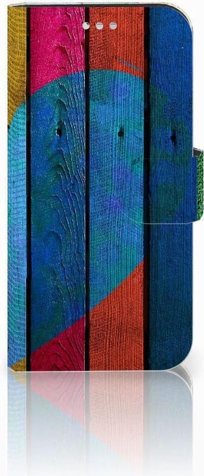 Samsung Galaxy S7 Book Style Case Wood Heart - Cadeau voor je Vriend