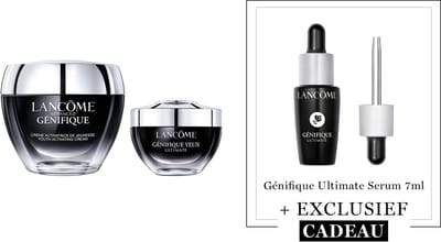 Lancôme Génifique 2-Step Anti Rimpel Moisturizer Skincare Routine Dagcreme | Oogcreme + Cadeau - Advanced Génifique Dagcreme 50ml & Génifique Ultimate Eye Cream 20ml + Génifique Ultimate Serum 7ml Cadeau