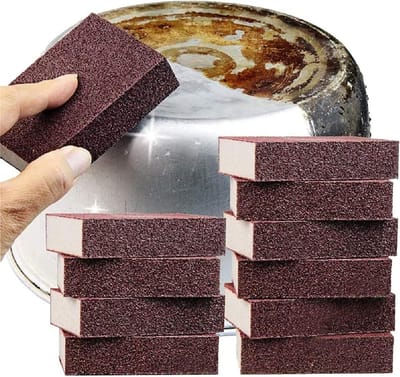 10 Stuks Schoonmaak Sponsen voor het Reinigen van Pannen, Theepotten en Waterkokers - Ideaal voor Grote Oppervlakken en Ontkalking