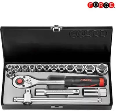 Doppenset Golf Profiel - 1/2'' Aansluiting- 17-Delig- 5/16 t/m 1 Inch