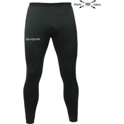 Thermobroek lang/Sportlegging, Givova Slim P005, Zwart, maat L