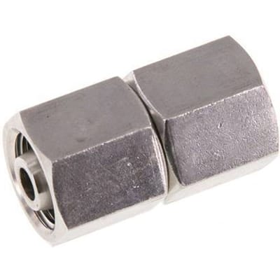 8L RVS Rechte met Draaidoorvoer 315bar FKM O-ring en Afdichtconus ISO 8434-1