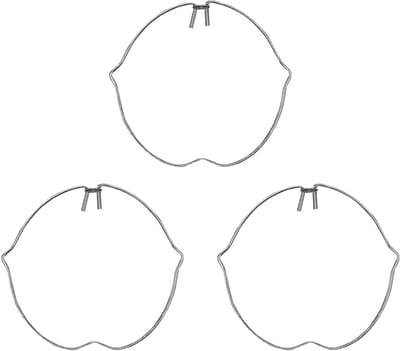 TQ4U klemveer / veerring voor inbouwspot – Ø 46 tot 55 mm klembereik – Chroom – Set van 3 stuks – Voor spotbevestiging – Verenstaal
