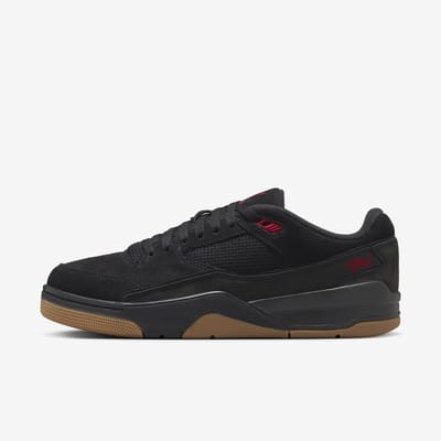 Jordan Flight Court - Maat 44.5 - Zwart/Gum Medium Brown/Varsity Red / Zwart Bruin - Flight Court - Lifestyle - Heren Sneakers voor Mannen